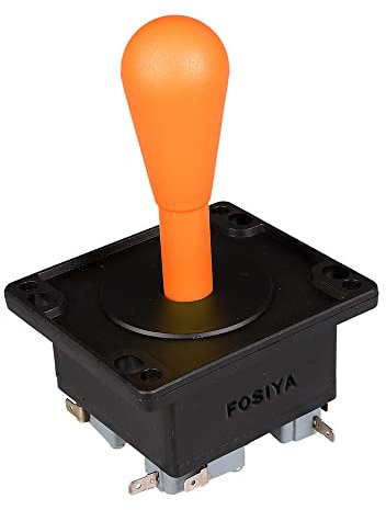 Fosiya American Style 2 Pin Happ Tipo elíptico Arcade Joystick conmutable de 8 Maneras de la operación, precisión de 0.187 4.8mm Terminal de Video Juegos Arcade1up Piezas de la máquina (Naranja)