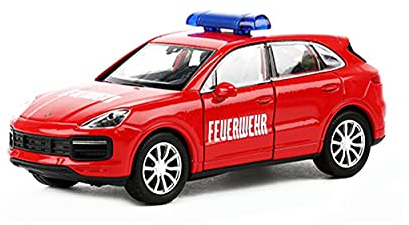 Toi-Toys Porsche Cayenne Turbo FDHerwehr Rot Modell Metall Modellauto SpielzDHgauto Kinder Geschenk 84