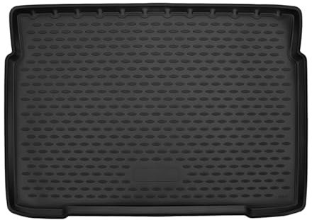 OMAC Bandeja Maletero Alfombrilla Compatible con Opel Crossland X 2017-2021 Negro Goma TPE