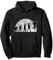 Volleyball Evolution Mond Volleyballspieler Beachvolleyball Pullover Hoodie
