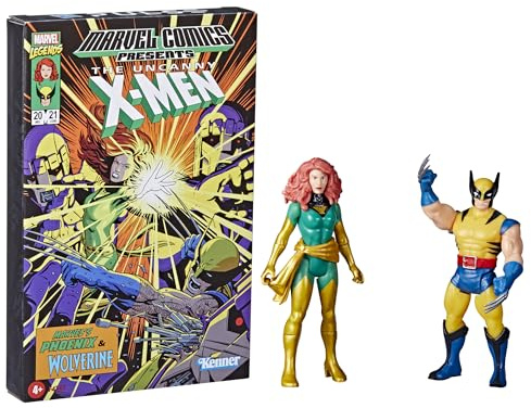 Set mit 2 Figuren Phoenix und Wolverine Retro Marvel Legends 9 cm
