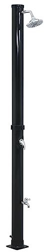 vidaXL Solardusche Schwarz 220 cm 20 L