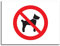 Plaque de signalisation Animaux interdits en aluminium 30x20 cm