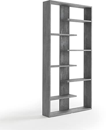 ARHome Libreria Urban, 180 x 90 x 22, Cemento Scuro, Scaffale, Made in Italy