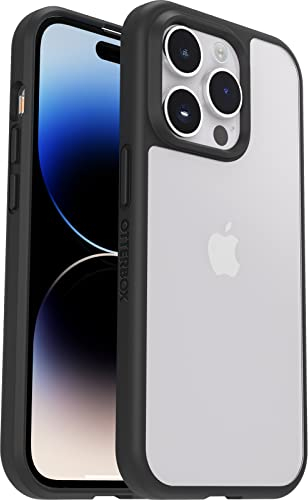 OtterBox Sleek Series Case for iPhone 14 Pro, Shockproof, Drop proof, Ultra-Slim, Protective Thin Case, Tested to Military Standard, Clear/Black - Non-Retail Packaging
