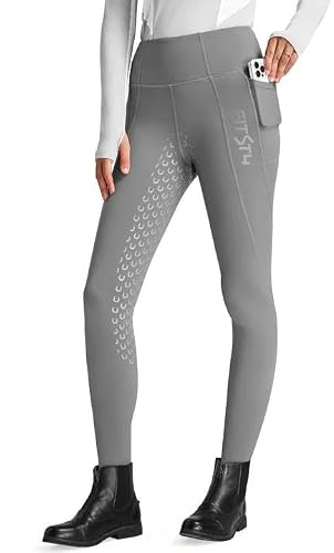 FitsT4 Sports Damen Winterreitleggings Vollbesatz Reithose mit Fleecefutter