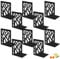DIFIT Serre Livre, Presse Livre en Métal, 5 Paire Cale Livre, Bloc Livre pour Étagère, Serre Livres pour Livres Lourds, Serre-Livres pour Bureau/Famille, Noir Serre-Livre, bookends 12x9x16cm