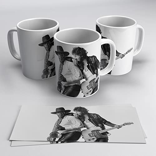 newseny Bruce Springsteen Born to run Tasse (Kollektion B.Springsteen - Schwarz-Weiß) (Bruce Springsteen mit Gitarre)