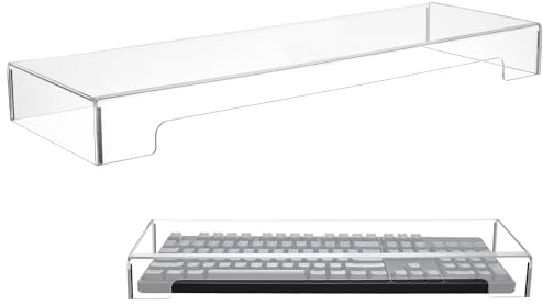 DOITOOL Acrylic Computer Keyboard Cover, Mechanical Keyboard Dust Cover Keyboard Protector Cat Keyboard Covers,Laptop Keyboard Dust Cover(18.6 x 5.9X 1.8inch)