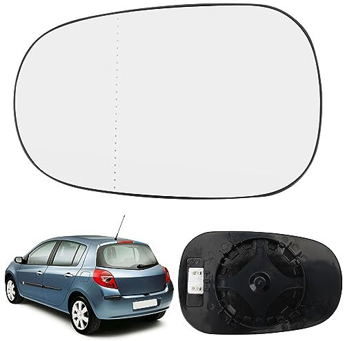 Verre de Rétroviseur Gauche Compatible avec Renault Clio 94-05 / Megane 96-02 / Scenic 96-03 Glace De Rétroviseur Chauffant