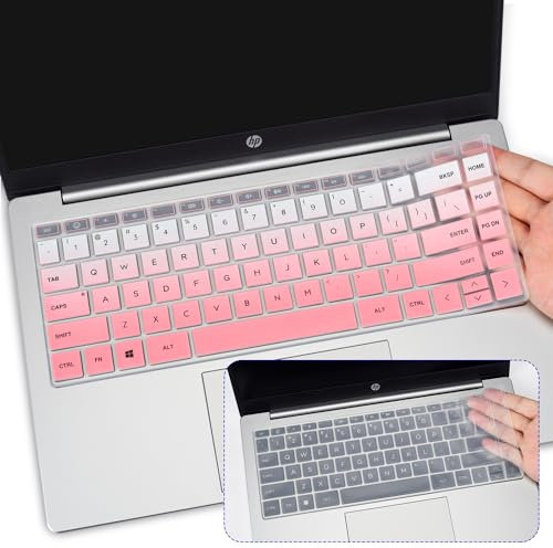2PCS Keyboard Cover Skin for 2023 2022 HP Laptop 14 Inch 14-em 14-ES 14-ep 14-ek 14-ed 14-em0047nr 14t-es000 14-es0013dx 14-es0033dx 14-ew0010nr 14t-ep000 14-ep0033cl ep0097nr Protector