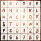 36stk Buchstaben Schablonen Set zum Malen, Buchstaben und Zahlen Schablone mit Metallring Wiederverwendbar Alphabet-Schablonen für Wand Tafel Stoff Holz Schilder Stein Pflanze (5cm)