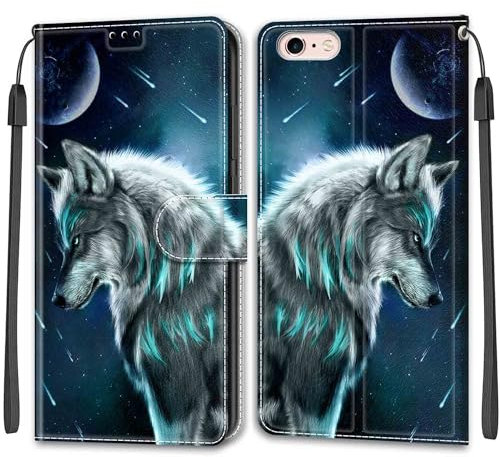 Premium PU Leather Flip Wallet Case - Magnetic Closure Cover for iPhone 6 Plus/6s Plus
