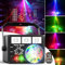 YAZEKY Lampe de Scène,Boule Disco 60 Motifs RGB,Jeux de Lumiere pour Soiree 3 en 1 avec Effet UV Lumière Stroboscopique Activée Par la Musique,Rotative à 360° Lumière Disco USB pour Noël, Bar,Soirée