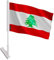 Drapeau adhésif Liban en Polyester 10 pièces