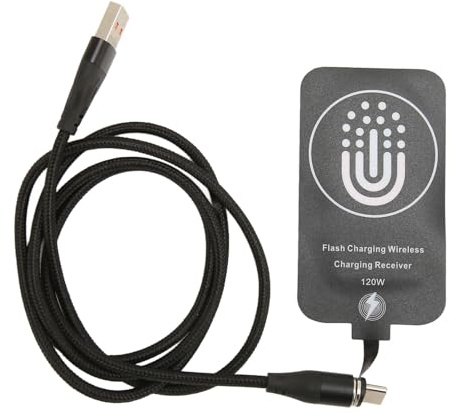 Plyisty Receptor de carga inalámbrico magnético tipo C 120 W, carga rápida para teléfonos inteligentes