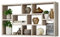 FMD Wandregal Rechteckig mit 8 Fächern Sandeiche, Bücherregal Regale Wand Sideboard Wandregal für Wohnzimmer, Schlafzimmer und Büro