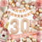 Deko 30 Geburtstag Frauen, Geburtstagsdeko 30, Zahlen Luftballon 30. Geburtstag, 30 Retro Rosa Ballon Girlande mit Girlande Geburtstag, Champagner Ballon, Seidenpapier Pompons für Frau Party Deko
