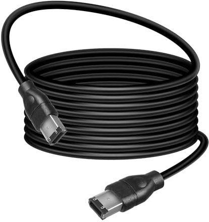HATMINI 1394 Firewire 400-Kabel, 1,8 m, IEEE 1394 Firewire 6-poliger Stecker auf 6-poliger Stecker, Adapterkabel, Firewire-DV-Kabel für Drucker, PC, Scanner, Camcorder (6PIN auf 6PIN)