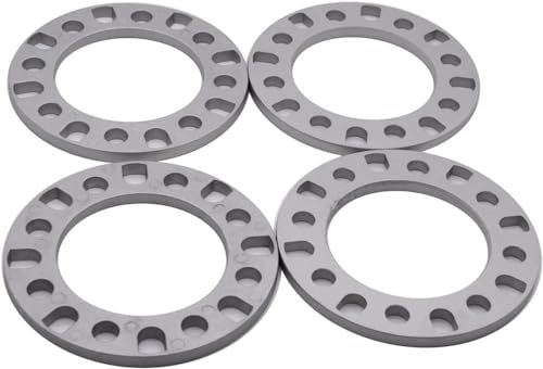 SHLPDFM 4x 12mm Spurverbreiterungen 8 Löcher，8x165.1mm, 8x170mm, 8x180mm PCD Radabstandshalter Unterlegscheiben Aluminum für Chevy Ford GMC Ram F-250 E-350 Ram 2500
