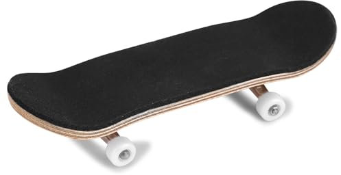 Lybunair Fingerboard-Skateboard-Set, Finger-Skateboards aus Ahornholz und Legierung mit Ersatzkomponente und Box, geeignet für alle Spieler mit Einer Größe von 3,78 * 1,1 Zoll (Weiß)