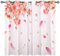 ANHOPE Japanische Kirschblüten Floral Blickdichte Gardinen mit Ösen Kinder Mädchen Thermo Vorhänge Wohnzimmer Schlafzimmer Verdunklungsvorhänge 2er Set H 160 x B 140 cm
