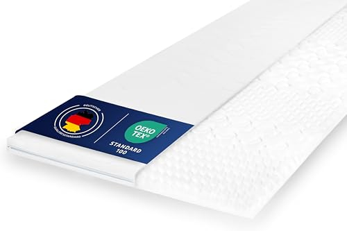 CloudComfort - 6cm Ergonomischer 7-Zonen Kaltschaum Matratzen Topper, Härtegrad H2 & H3, Atmungsaktive Klimafaser, Öko-Tex Zertifiziert (180 x 200 cm)