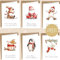 LOViLEE 10x Weihnachtskarten inkl. extra Umschläge & Sticker im Geschenkset - hochwertige Klappkarten zu Weihnachten - Weihnachtskarten mit Umschlag Set in premium Qualität - Classic Aquarell