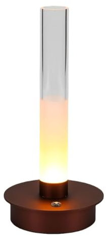 iFCOW Lampe de table rechargeable, design vase, lampe de bureau sans fil, lampe de table tactile à piles, avec 3 couleurs à intensité variable, pour chambre à coucher, salon, bar, restaurant