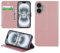 DN-Technology for iPhone 16 Plus Case Flip Leather Wallet Book Stand Folio Card Holder Phone Cover iPhone 16 Plus 6.7'' (ROSE GOLD)