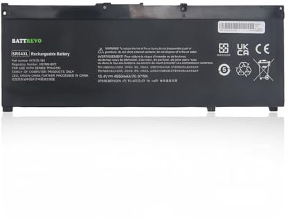 BATTREVO SR04XL SR03XL 917724-855 Batería de portátil para HP Omen 15-CE 15T-CE Pavilion 15-CB 15T-CB 15-CE000 15-CE100 Series 917678-1B1 917678-2B1 HSTNN-DB7W HSTNN-IB7Z TPN-Q193
