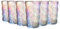 TRESV Set de 6 vasos de Colores, Vasos de cristal agua de 350 ml,Vaso de Vidrio,Vasos de Bebida, Alcohol y Agua, perfectos para bares, cafeterías (Vaso350ml)