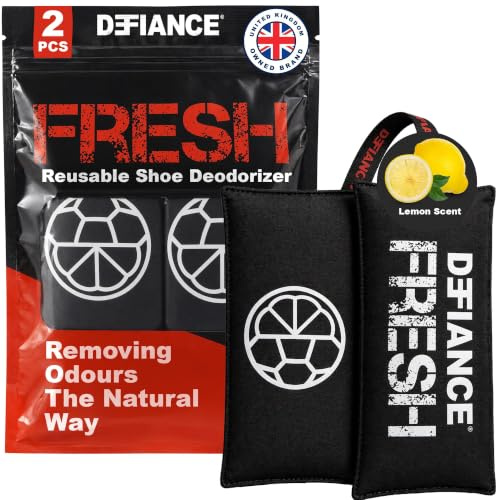 Defiance Fresh Boot & Shoe Deodoriser – As Seen on Dragons' Den | Reusable Deodorising Pouches for Smelly Shoes | Shoe Odour Eliminator, Freshener & Foot Odour Absorber – 2 Pack
