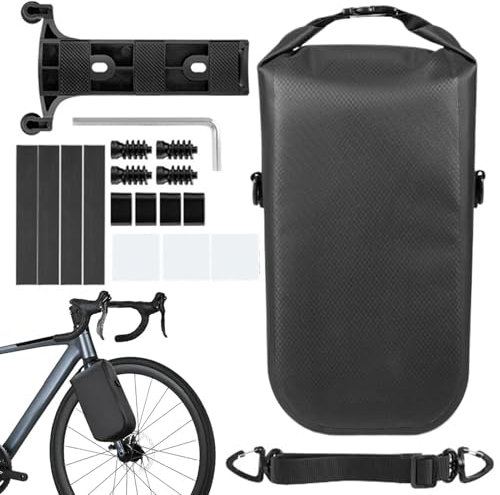 Borse per forcella per biciclette, borsa a tracolla impermeabile per mountain e bici da strada, 5,5 l, a sgancio rapido, da 5,5 l