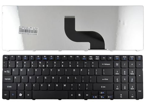 Zymoplas Tastiera incorporata per laptop con layout USA Portatile ABS inglese Interfaccia PS / 2 staccabile Sostituisci le forniture di parti della tastiera