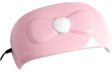 54w Schleifen Nagellampe mit LED Doppelleuchte und 18 Leds | USB Ladung, Timer und Infrarotsensor, Rosa Kunststoffgehäuse für Heimstudio und Salon