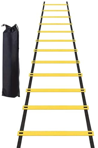 Imtrub Speed Ladder - 19.6ft Ladder for Footwork Drills with Carry Bag,12 Rung Speed Training Equipment for Gym Outdoor Fitness Practice Baseball Sports