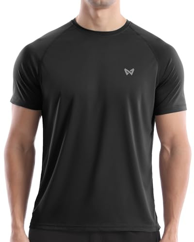 WISMBOX UV Shirt Herren Kurzarm, UPF 50+ Sonnenschutz für Schwimmen, Surfe | Schnelltrocknend, Atmungsaktiv Flatlock-Nähte, Rashguard, Strandurlaub, Wassersport, Laufen, Fitness, Arbeit im Freien