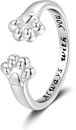 Deyanse Daumenring Damen mit Gravur, Offener Freundschaftsring mit Zirkonia | Umarmungsring für Frauen Mädchen Kinder, Kommt in Grußkarte Schmuck Geschenk Box, Hug Ring Umarmung zum Muttertag Geburtstag