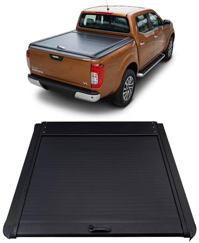 Herstmoto Hard Rollo Laderaumabdeckung für Pick-up mit Halterungen – Laderaumrollo/Rollcover passend für Nissan NAVARA NP300 2014+
