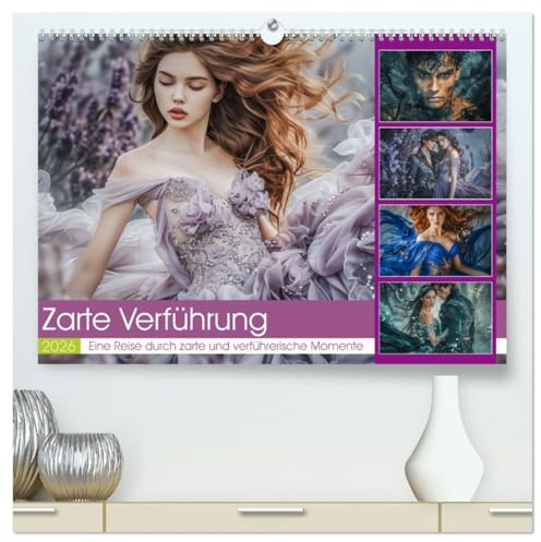 Zarte Verführung (hochwertiger Premium Wandkalender 2026 DIN A2 quer), Kunstdruck in Hochglanz: Tauchen Sie ein in ein Jahr voller sanfter Momente und verführerischer Schönheit. (CALVENDO Menschen)