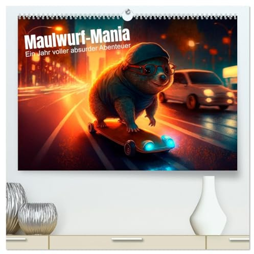 Maulwurf Mania Ein Jahr voller absurder Abenteuer (hochwertiger Premium Wandkalender 2026 DIN A2 quer), Kunstdruck in Hochglanz: Lass dich von der ... in witzigen Illustrationen. (CALVENDO Tiere)