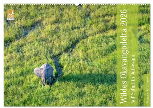 Wildes Okavangodelta (Wandkalender 2026 DIN A2 quer), CALVENDO Monatskalender: Auf Safari in Botswana (CALVENDO Tiere)