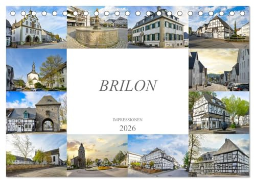 Brilon Impressionen (Tischkalender 2026 DIN A5 quer), CALVENDO Monatskalender: Wunderschöne und einmalige Bilder der Stadt Brilon (CALVENDO Orte)