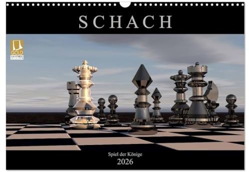 SCHACH - Spiel der Könige (Wandkalender 2026 DIN A3 quer), CALVENDO Monatskalender: Fantastische Bilder aus der Welt des Schachs (CALVENDO Kunst)
