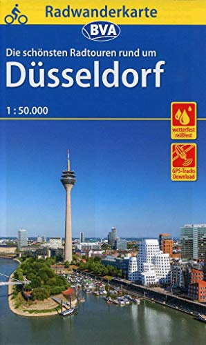 Radwanderkarte BVA Radwandern rund um Düsseldorf, 1:50.000, reiß- und wetterfest, GPS-Tracks Download: Mit Rheinradweg von Leverkusen bis Duisburg (Radwanderkarte 1:50.000)