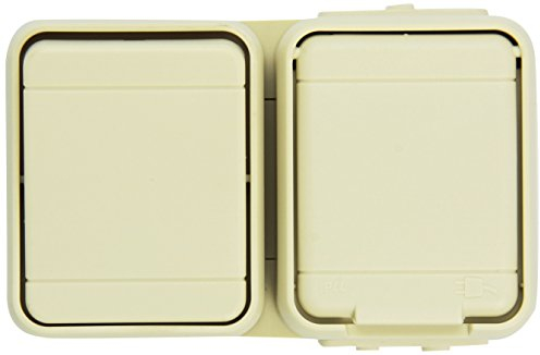 Elso 458630 Kombinationen Schalter 6 waagerecht 10A / 16A Schraubklemmen ATO, perlweiß