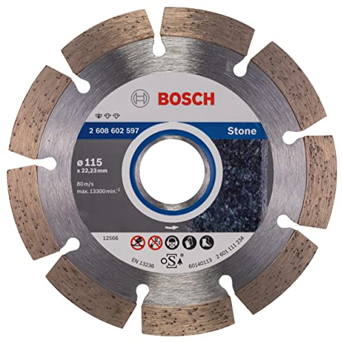 Bosch Accessories Professional Diamanttrennscheibe Standard für Stone, 115 x 22,23 x 1,6 x 10 mm, 1-er Pack