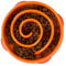 Outward Hound Fun Feeder Slo Bowl - Anti-Schling-Hundenapf für gesundes, langsames Fressen, zum Vorbeugen von Blähungen, mittelgroß/Mini, orange