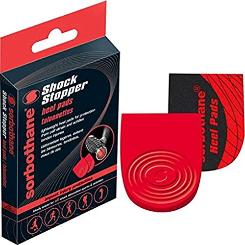Sorbothane Talonnettes, Talonnettes Légères, Pour Le Sport, Évitent Les Blessures, Tendinites, Maux De Dos, Taille 35 à 38, Rouge